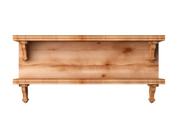 The Enchanted Wooden Shelf of Dreams on a White or Clear Surface PNG Transparent Background.