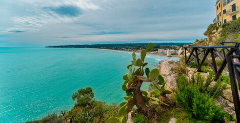 view from the beach, Vieste, Italy, Europe, March 2024