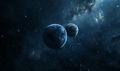 Obraz premium Cosmic star nebula background illustration