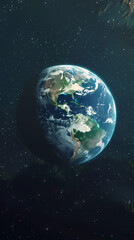 Obraz premium real earth in space