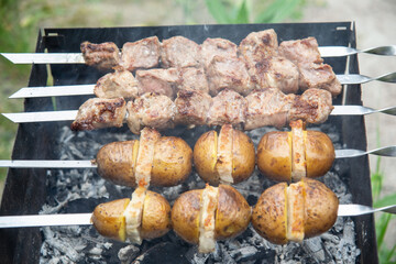 meat on the grill