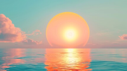 Fototapeta premium moon over a sea or ocean at night, midnight