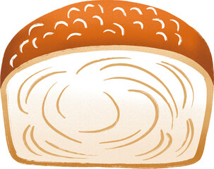 Sweet hand drawn bread illustration