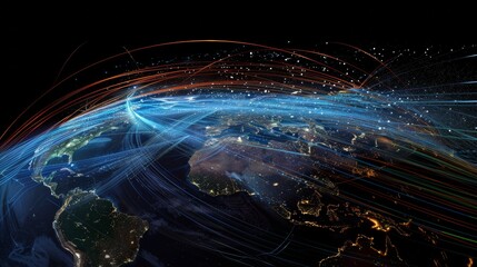 Rippling Data Streams Encircling the Earth