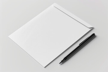 Blank Notepad With Pen