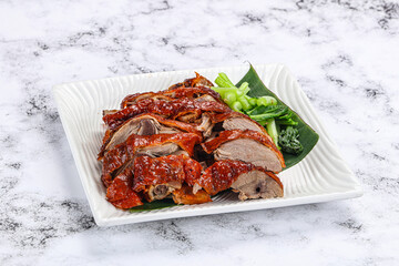 Asian cuisine - roasted duck with skin