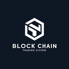 Obraz premium Blockchain logo