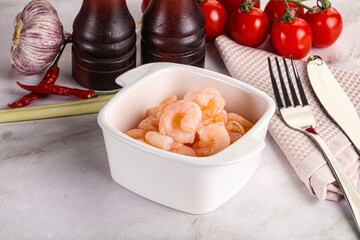 Cocktail prawns in the bowl