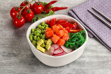 Hawaian cuisine - Poke with salmon