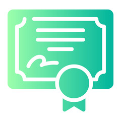 certificate gradient icon