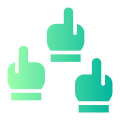 hands up gradient icon