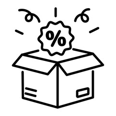 Grab this line icon of new offer 