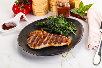 Delicous grilled pork meat steak