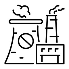 Well-crafted line icon of no pollution 