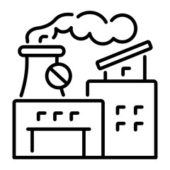 Ready to use line icon of zero emission 