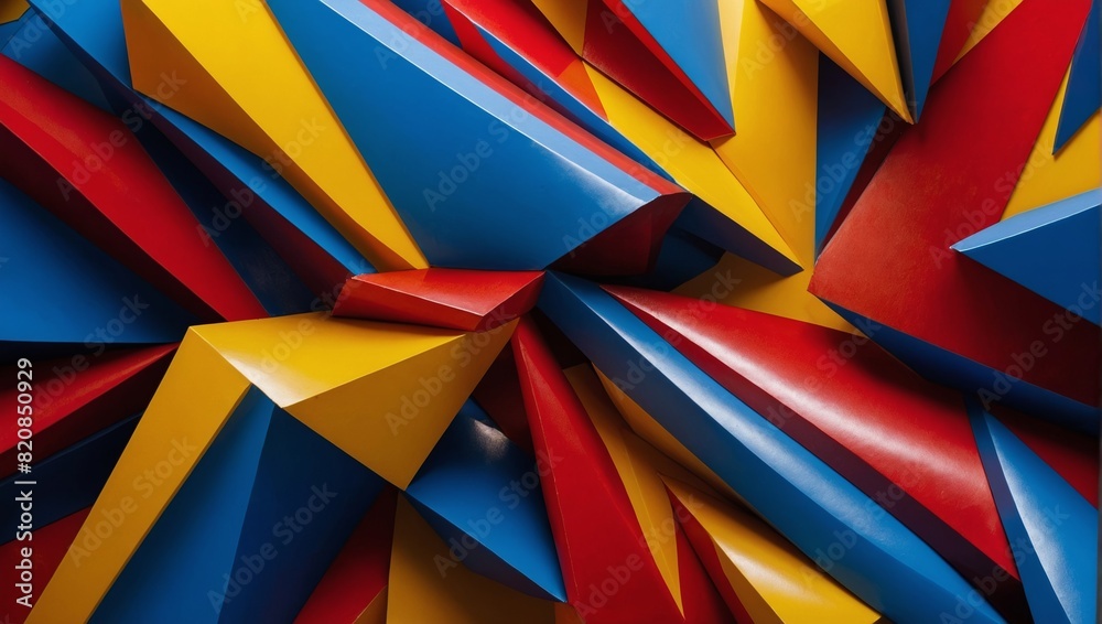 Poster geometric primary color abstract background designbold forms