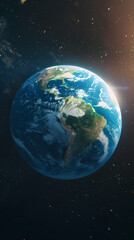 Obraz premium real earth in space