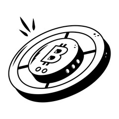 Grab this hand drawn icon of future currency 