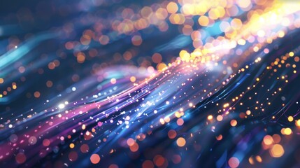 Obraz premium Abstract Lines Shimmer with Light and Bokeh Dreamy Glow