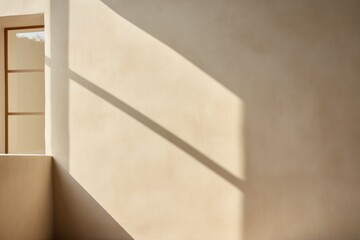 wall, in the style of naturalistic shadows, beige.