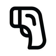 Medical technology device vector, infrared thermometer icon design