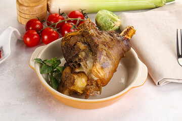 Baked Lamb shank with bone
