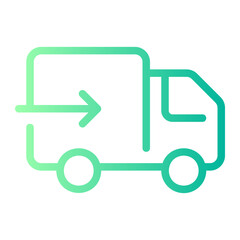 delivery truck gradient icon
