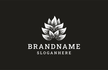 Obraz premium Lotus flower logo icon design template vector illustration