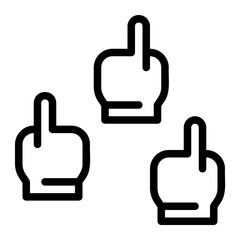 Obraz premium hands up line icon