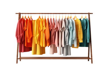 Vibrant Threads Dancing on Wooden Branches on Transparent PNG Background...