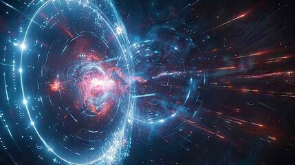 Obraz premium Glimpse into the Pulsating Heart of Technology
