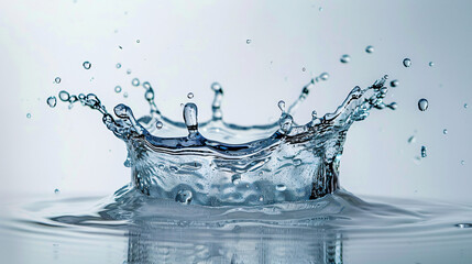 Splash of clean water on white background