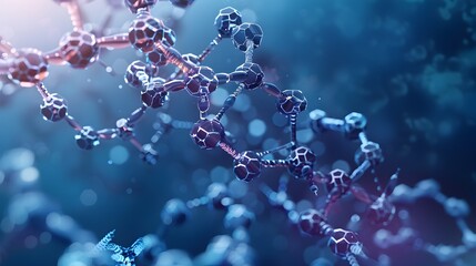 Captivating D Render of a Complex Protein Structure Advanced Medical Technique