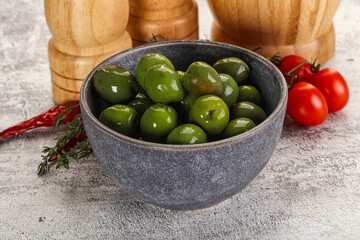 Green marinated Italian Selezione olives