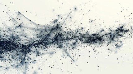 Obraz premium Abstract Nodes Form a Web of Information