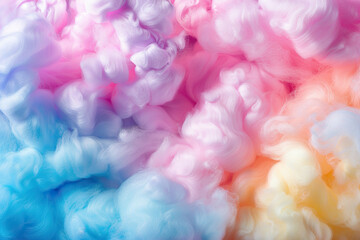 Generative ai on theme of beautiful texture soft fluffy cotton, design natural abstract background