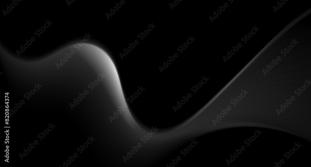 Poster abstract black smoke waves background. monochrome smooth vector design