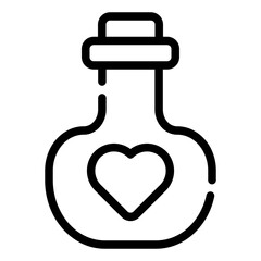 Love Potion Icon in Line Style