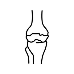 Arthritis line black icon. Human disease sign for web page, mobile app,
