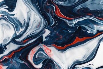 Abstract background with swirling organic shapes in white, blue, and red