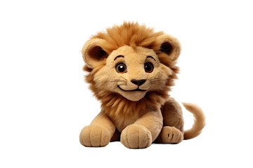 The Majestic Lions Tranquil Rest on Transparent PNG Background...
