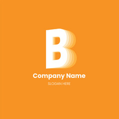 Abstract B letter modern emblem logo