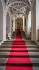 Obraz premium red carpet in the corridor