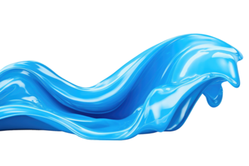 The Dance of the Azure Wave on Transparent PNG Background...