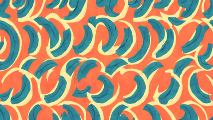 Fototapeta premium Seamless Waves: Abstract Pattern Design with Swirling Shapes