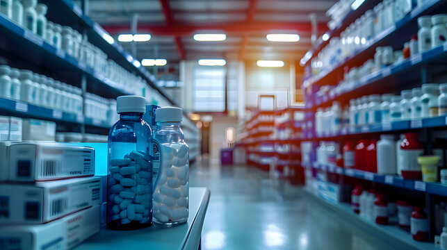 Efficient healthcare supply chain management ensures timely delivery of medical supplies and medications. Concept Healthcare Supply Chain Management, Timely Delivery, Medical Supplies, Medications AI