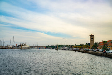 Obraz premium The Colossus of Rhodes on Rhodes island.