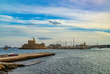 The Colossus of Rhodes on Rhodes island.