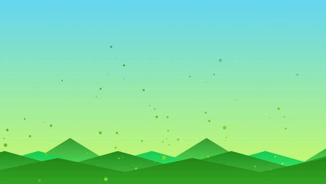 nature, animation, 4k, dust, background, particles, gradient, green