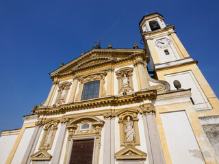 Gaggiano, Milan, Italy: exterior of the Sant Invenzio church